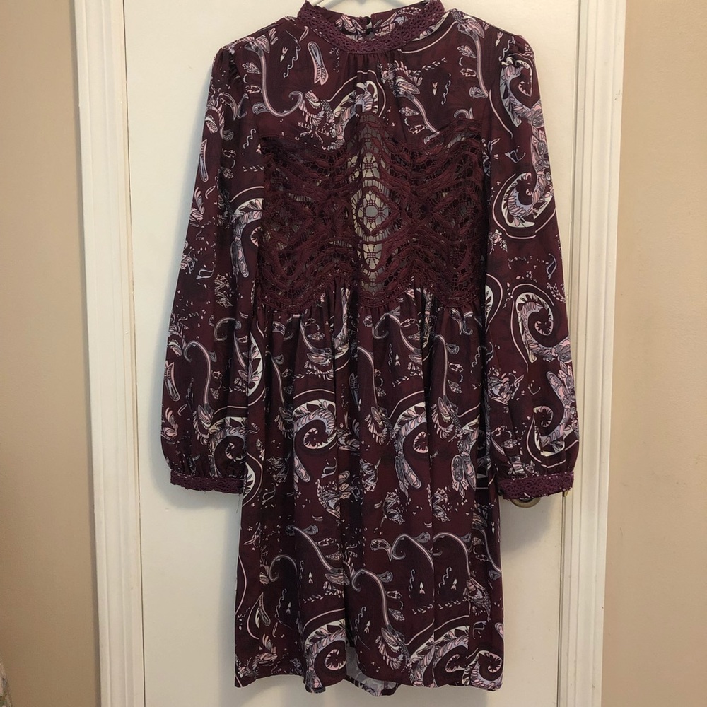 Long Sleeve Open Back Dress (NEVER WORN)
